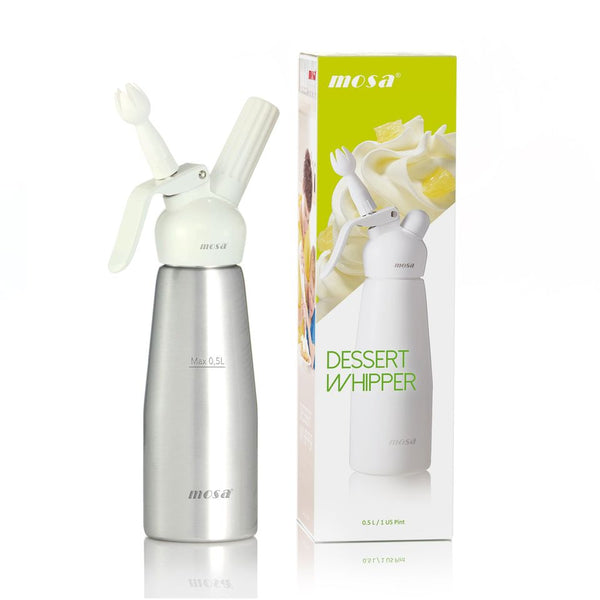 Add-on: Premium Mosa dessert whipper 1/4ltr or 1/2ltr. Only available with 24-250pcs cream chargers.